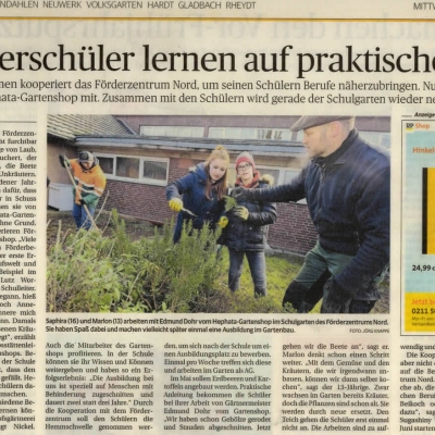 Förderschüler lernen auf praktische Art